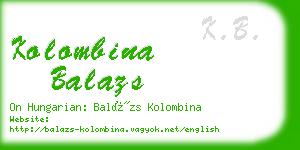 kolombina balazs business card